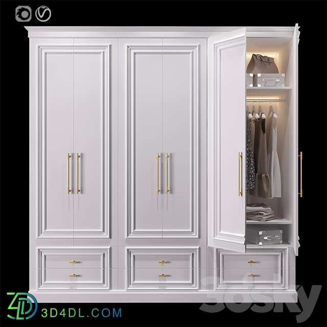 Wardrobe Display cabinets Furniture composition 12