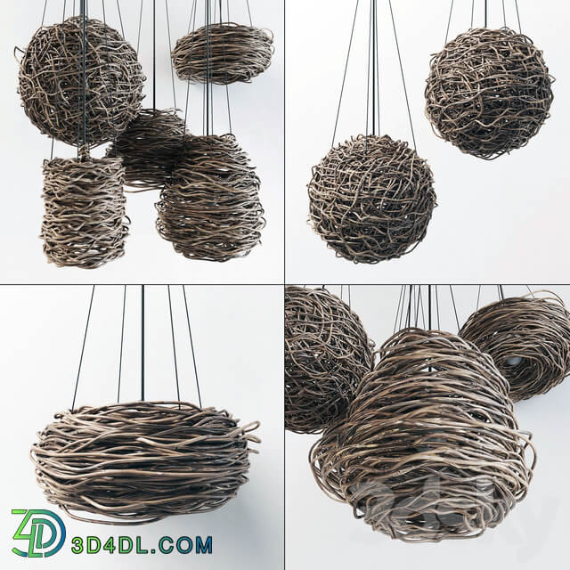 Branch decor lamp n5 Chandeliers from branches Pendant light 3D Models