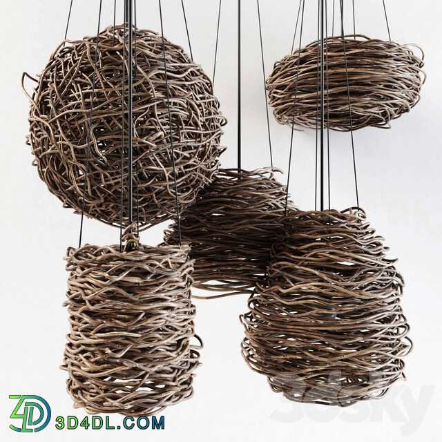 Branch decor lamp n5 Chandeliers from branches Pendant light 3D Models