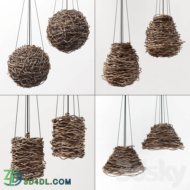 Branch decor lamp n5 Chandeliers from branches Pendant light 3D Models