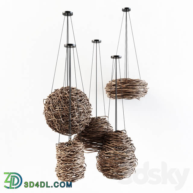 Branch decor lamp n5 Chandeliers from branches Pendant light 3D Models