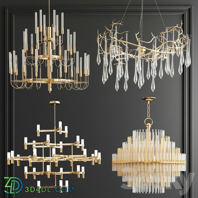 Four Exclusive Chandelier Collection 54 Pendant light 3D Models