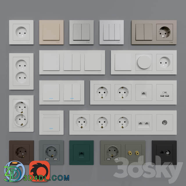 Miscellaneous Sockets and switches Schneider Electric Atlas Design