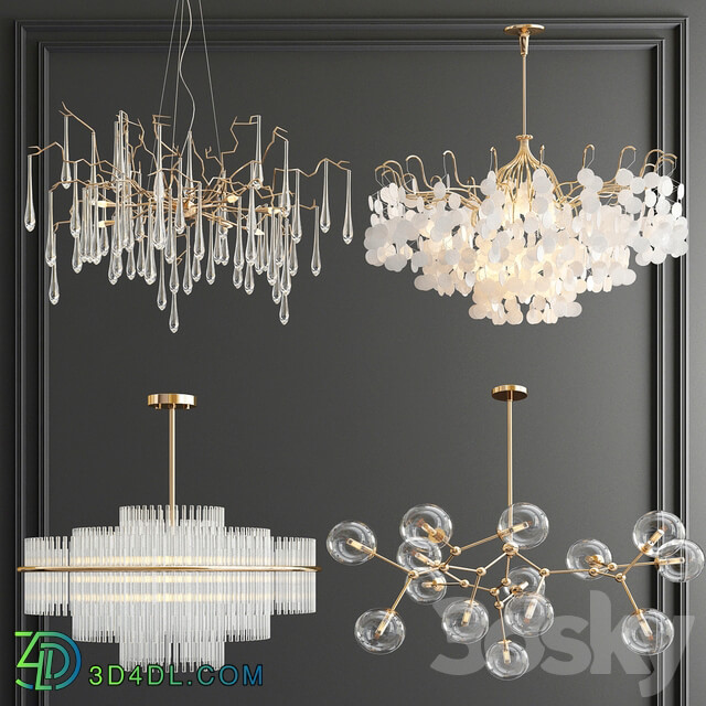 Four Exclusive Chandelier Collection 58 Pendant light 3D Models