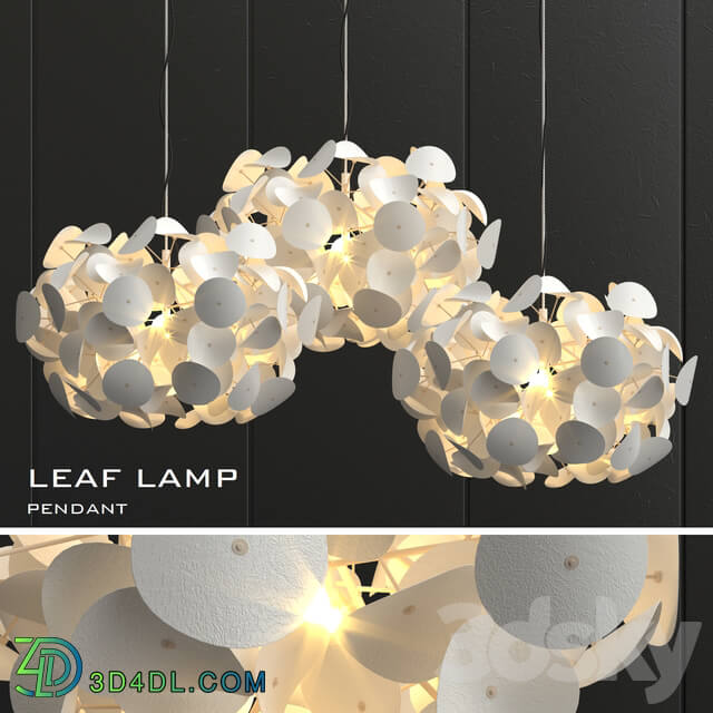 Leaf white pendant Pendant light 3D Models