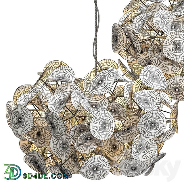 Leaf white pendant Pendant light 3D Models