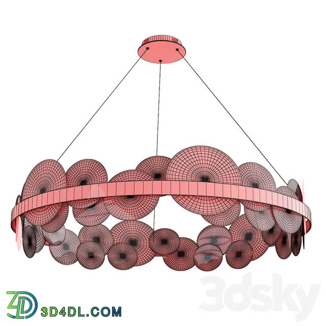 Bollarm circle chandelier Pendant light 3D Models