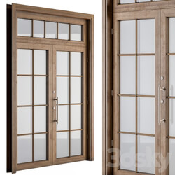 Wooden Vintage Glass Door 