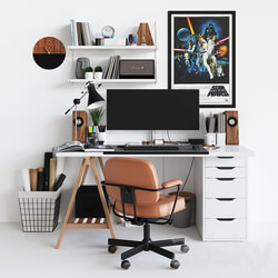 Office furniture Workplace set with decor. Sk 1 
