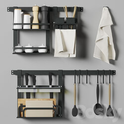 Kitchen storage system with decor 