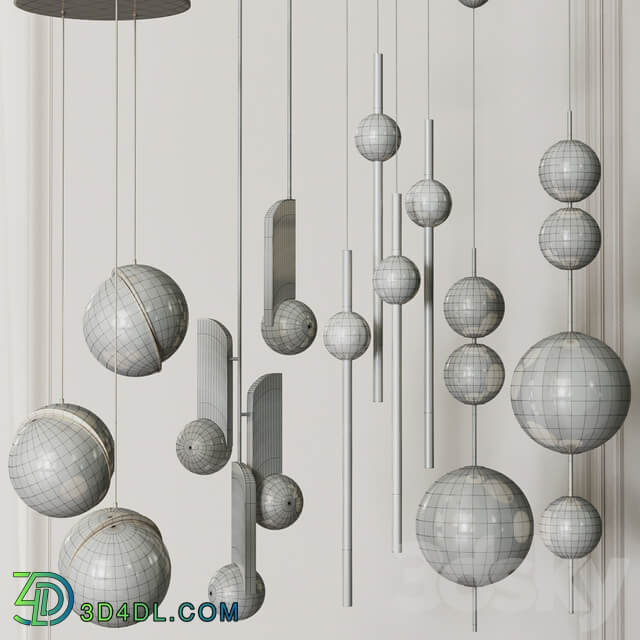 Four Pendant Lights amazing set vol. 26 Pendant light 3D Models