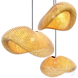 Nordic LED Wood Pendant Lamp Bamboo Pendant light 3D Models 