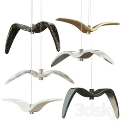 Suspended chandelier NIGHT BIRD Boris Klimok Pendant light 3D Models 
