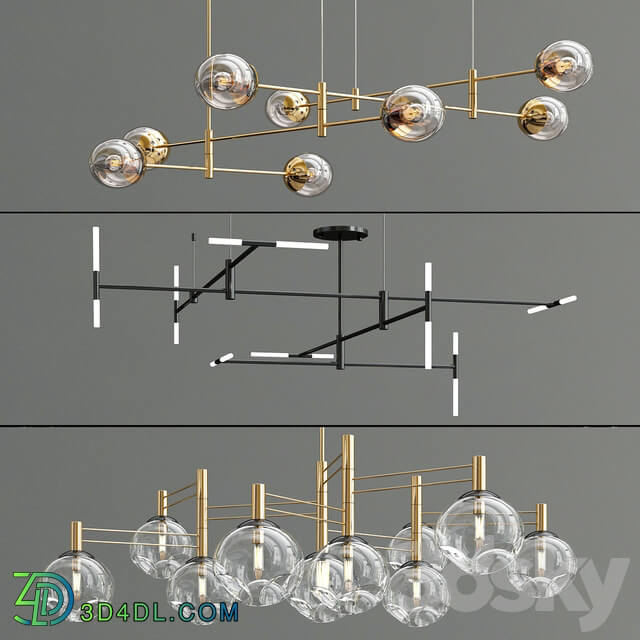 Altona Temper Gap Chandeliers Collection Pendant light 3D Models