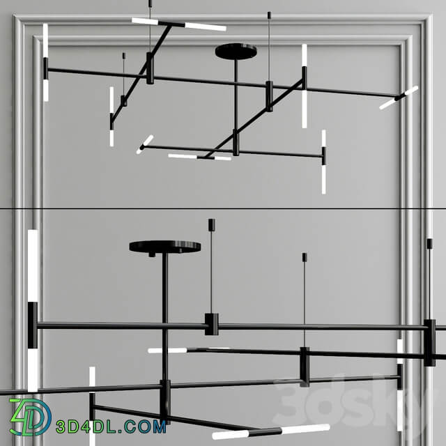 Altona Temper Gap Chandeliers Collection Pendant light 3D Models