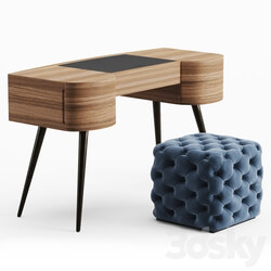 Porada Micol dressing table and Alcide pouf 