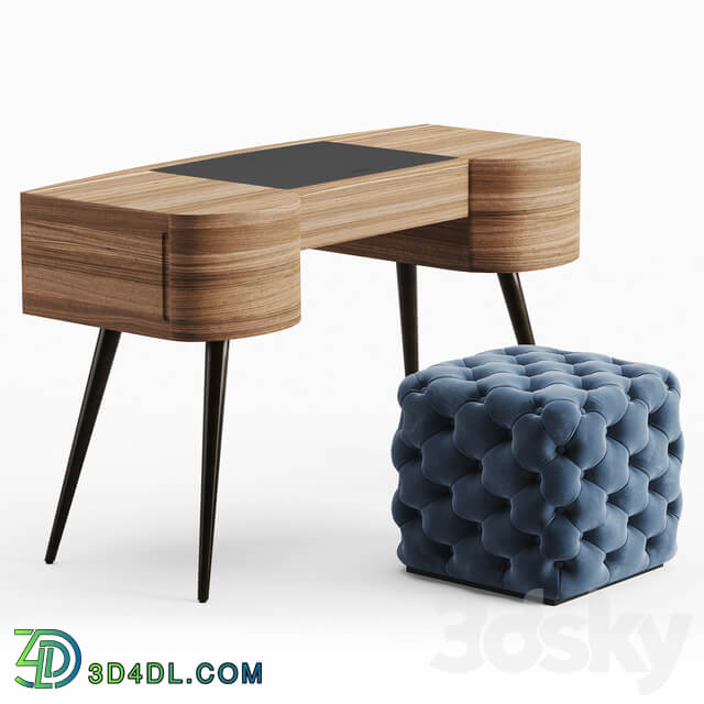 Porada Micol dressing table and Alcide pouf