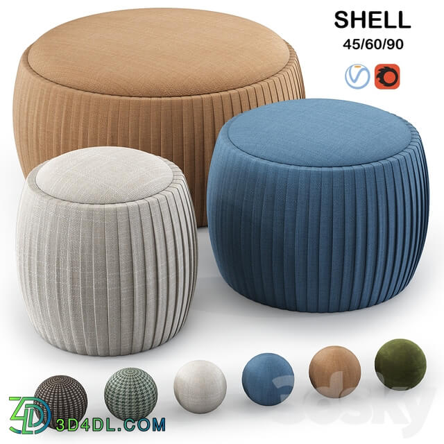 Dantone Pouf Shell 45 60 90 cm