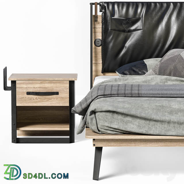 Cilek wood metal line bed