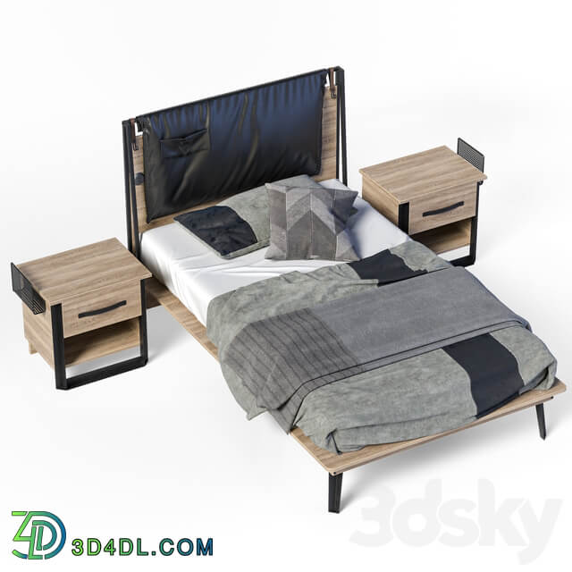 Cilek wood metal line bed