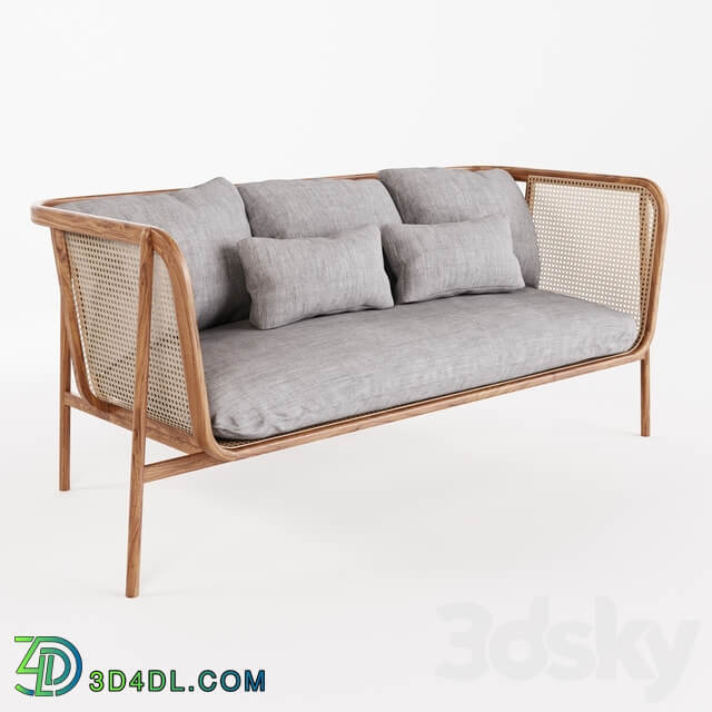 Cane Collection Rattan One Seat Sofa