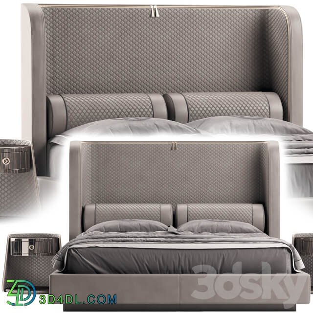 Bed Vittoria Frigerio Bellini High Bed