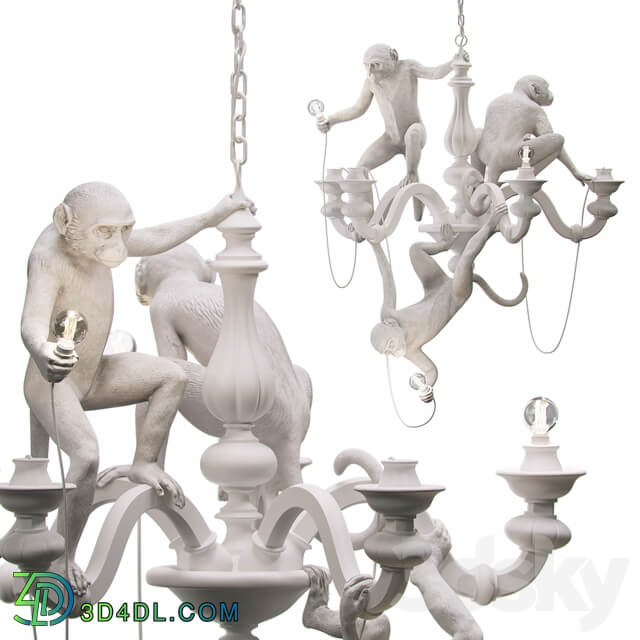 The monkey chandelier Pendant light 3D Models