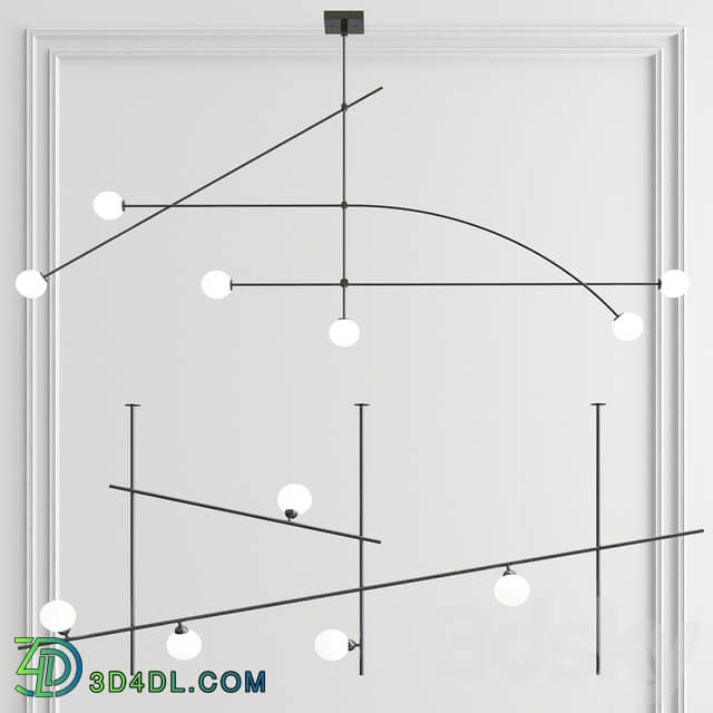 Tempo Fabbian Chandelier Pendant light 3D Models