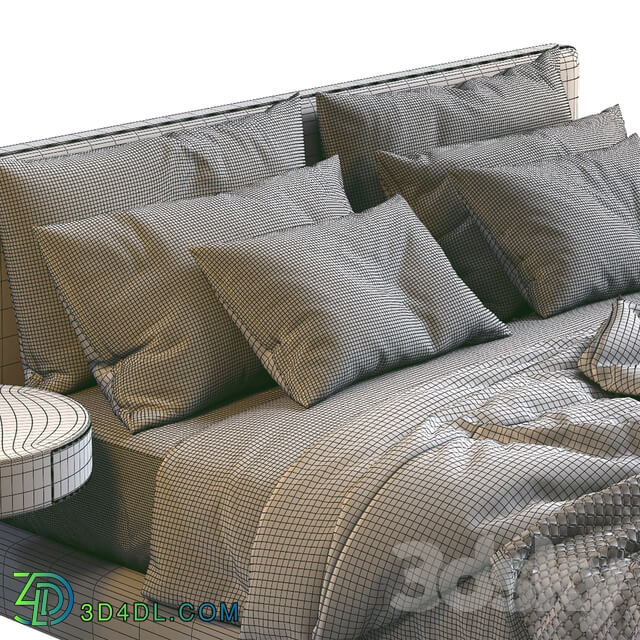 Bed Meridiani Bed Stone Up