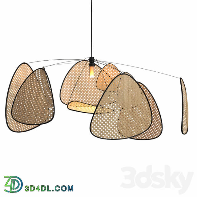 Trouva rattan hanging lamp Pendant light 3D Models