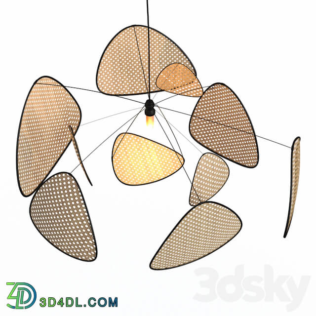 Trouva rattan hanging lamp Pendant light 3D Models