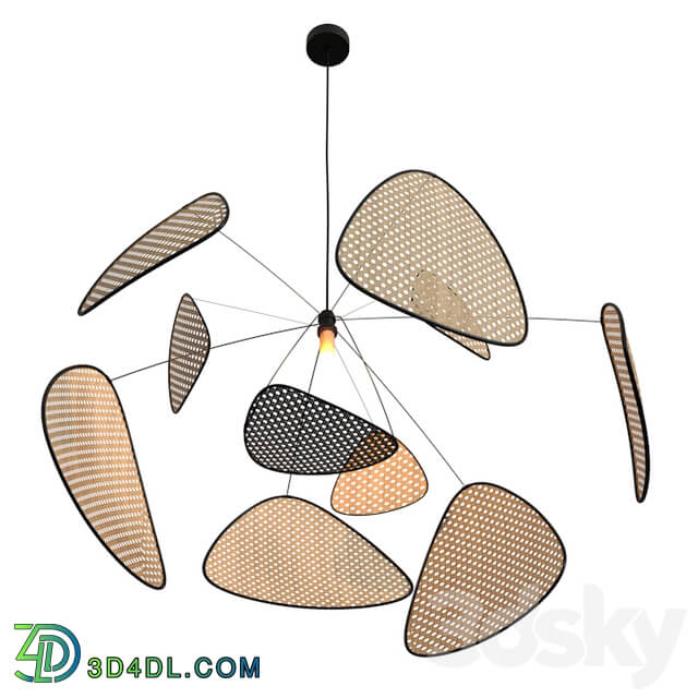 Trouva rattan hanging lamp Pendant light 3D Models