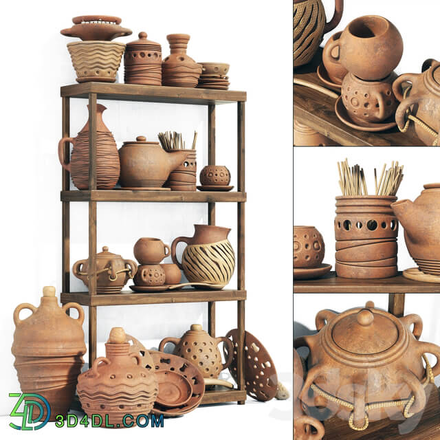 Dishes clay rack n8 Pottery rack N8