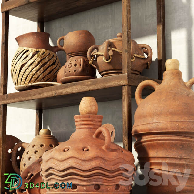 Dishes clay rack n8 Pottery rack N8