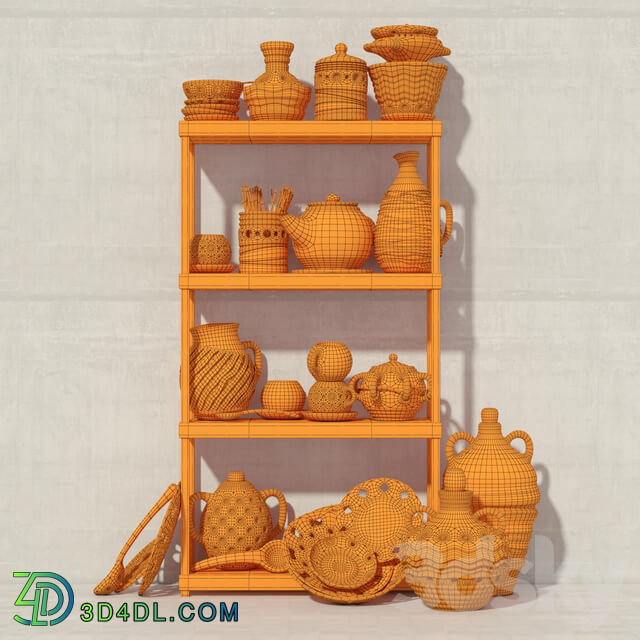 Dishes clay rack n8 Pottery rack N8