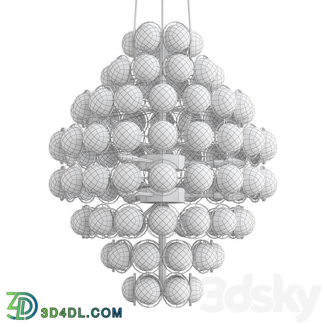 Unique Statement Tiered Chandelier Pendant light 3D Models