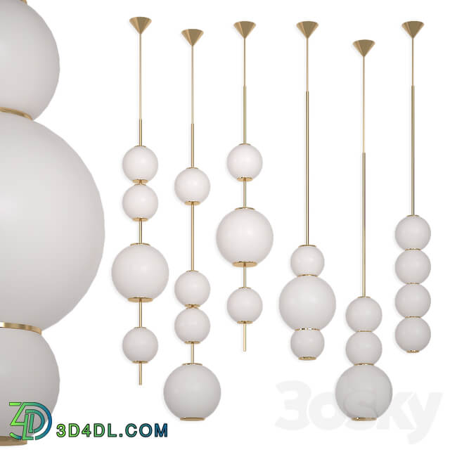 Chandelier beads lampatron Pendant light 3D Models