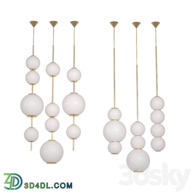 Chandelier beads lampatron Pendant light 3D Models