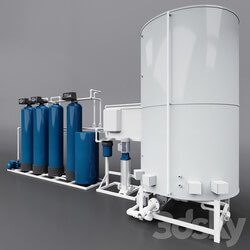Water treatment system for pouring ice 