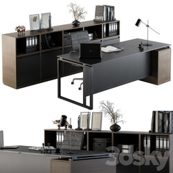 Office Furniture Manager Set 07 