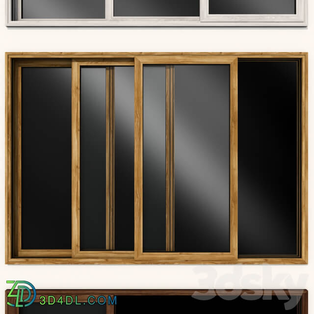 Sliding stained glass wooden doors