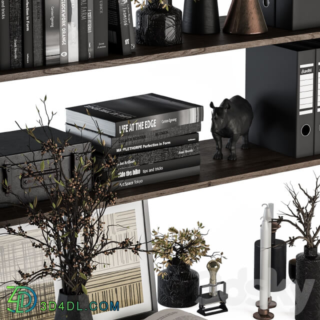 Decorative Set on Shelves and Decor objects
