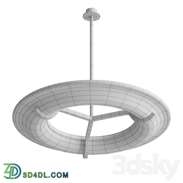 Plaster and Wrought iron Chandelier by Eric Schmitt Pendant light 3D Models