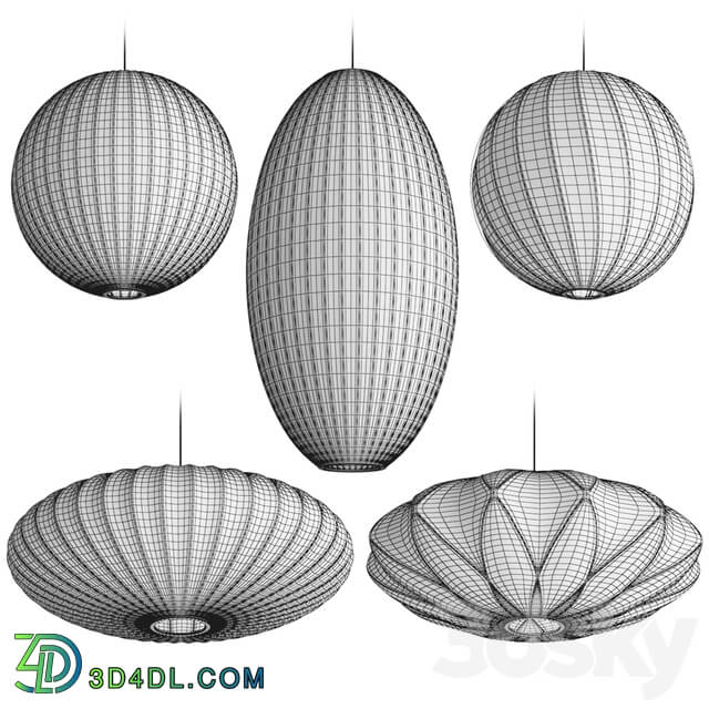 George Nelson Bubble Pendant Lamps Pendant light 3D Models