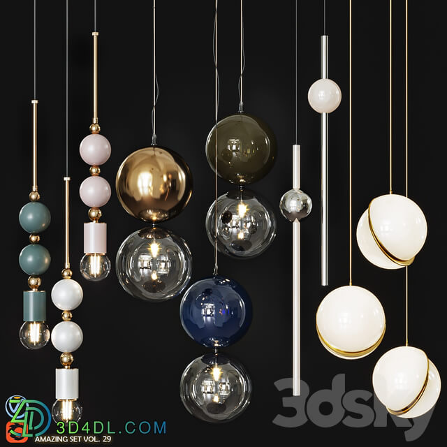 Set pendant lights Pendant light 3D Models