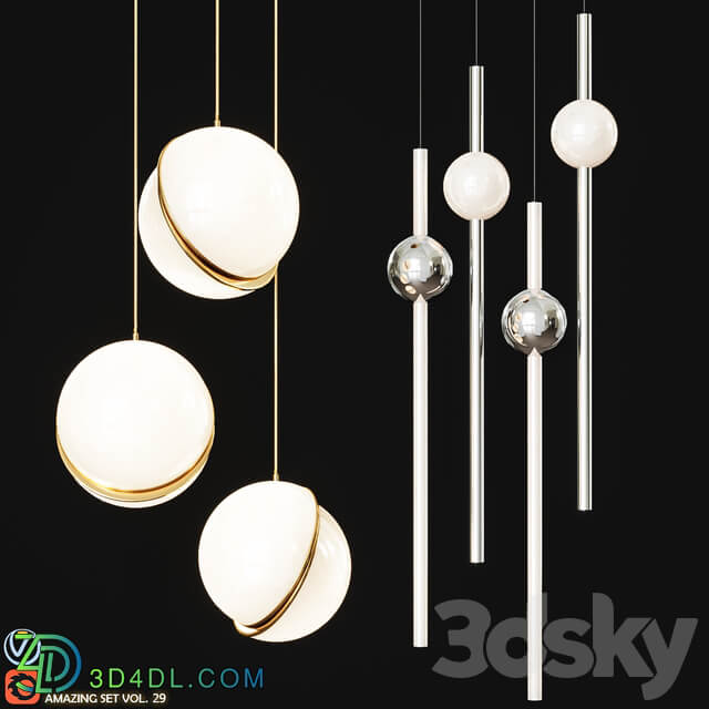 Set pendant lights Pendant light 3D Models