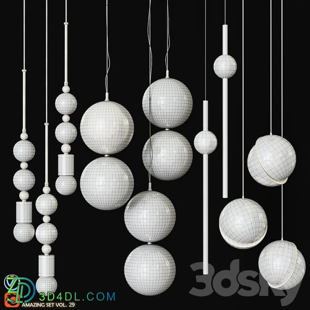 Set pendant lights Pendant light 3D Models
