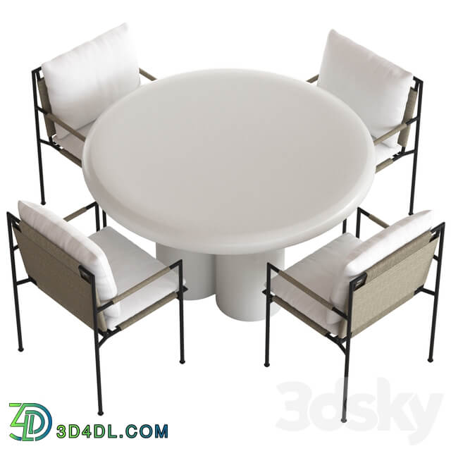 Table Chair Coco Republic Malmo Chair and Anchorage Table