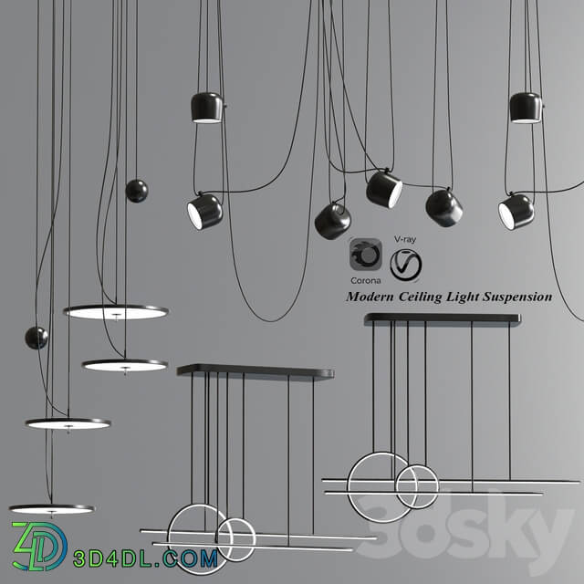 Modern Ceiling Light Suspension Pendant Pendant light 3D Models