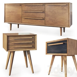 Sideboard Chest of drawer Chest of drawers and cabinet Bruni 180 . Tvstand nightstand Bruni by Etg Home 
